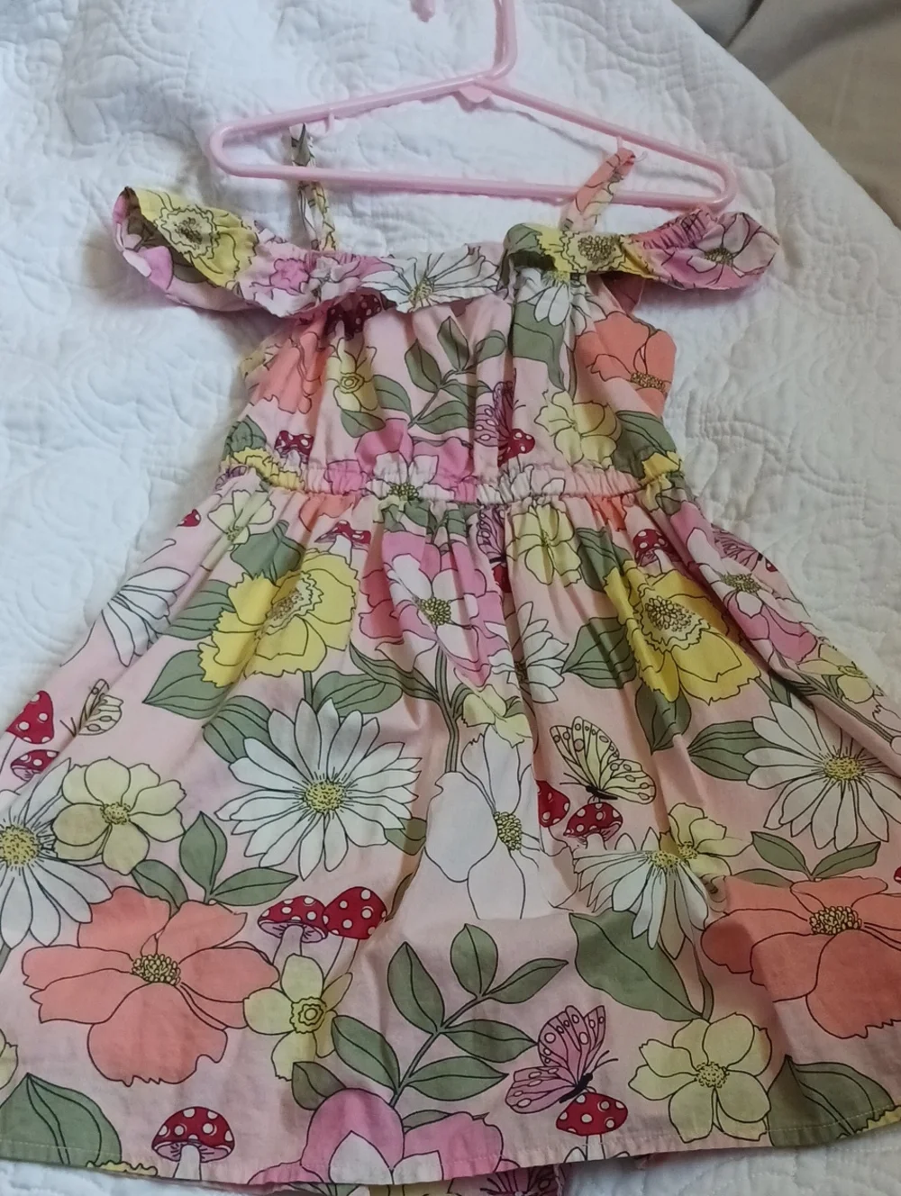 Gymboree Pink Floral Ruffle-Strap Sundress